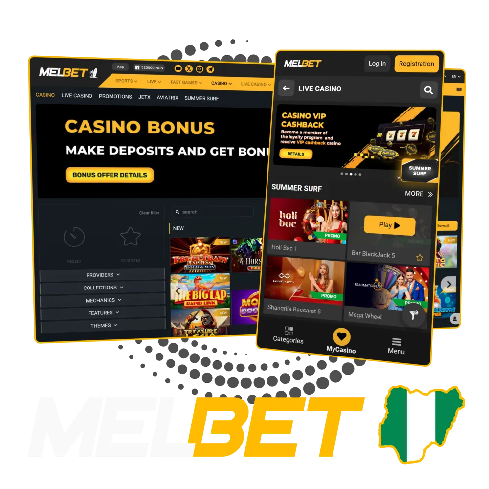 Play online the best casino games on official website Melbet.