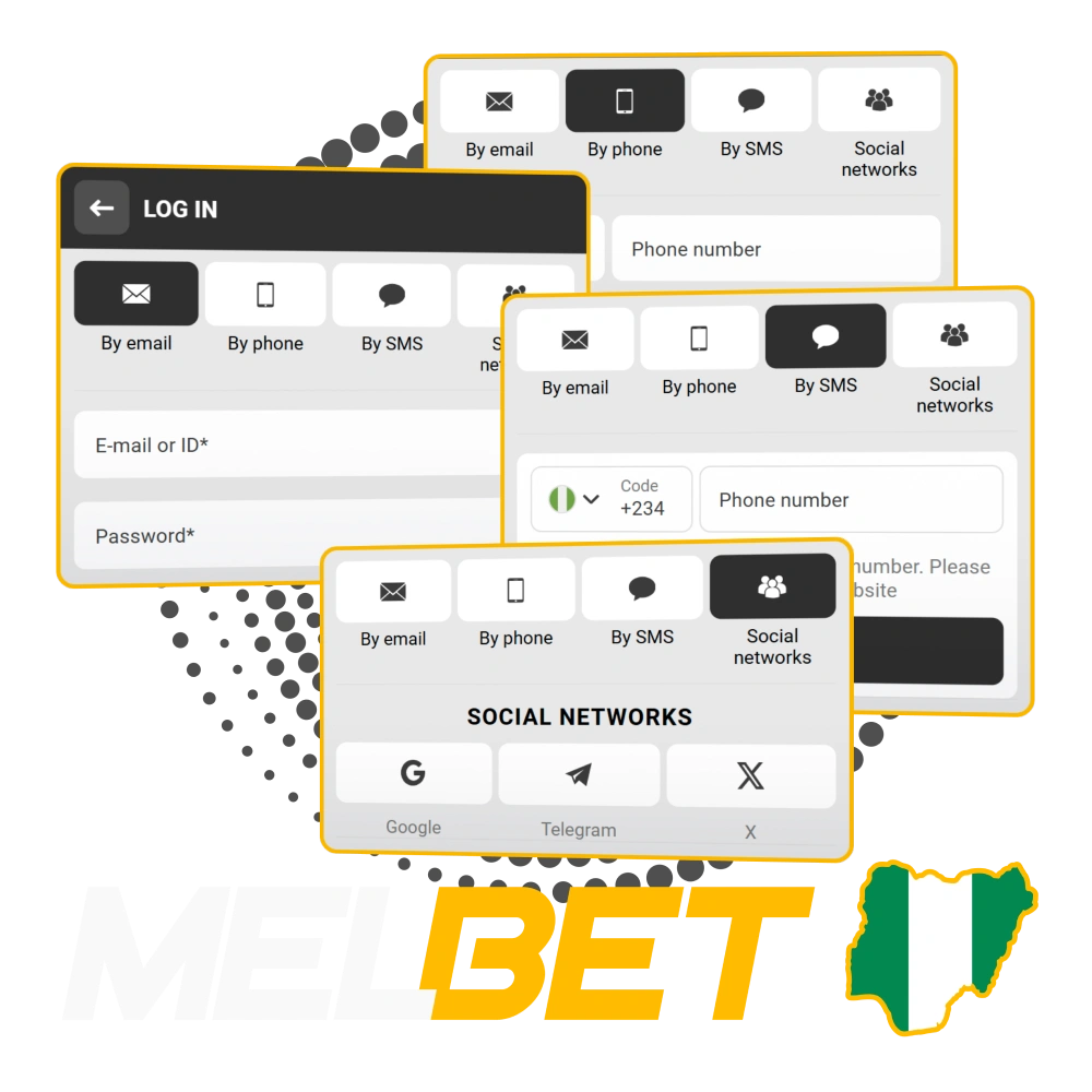 Start simple and secure login process on Melbet website in Nigeria.