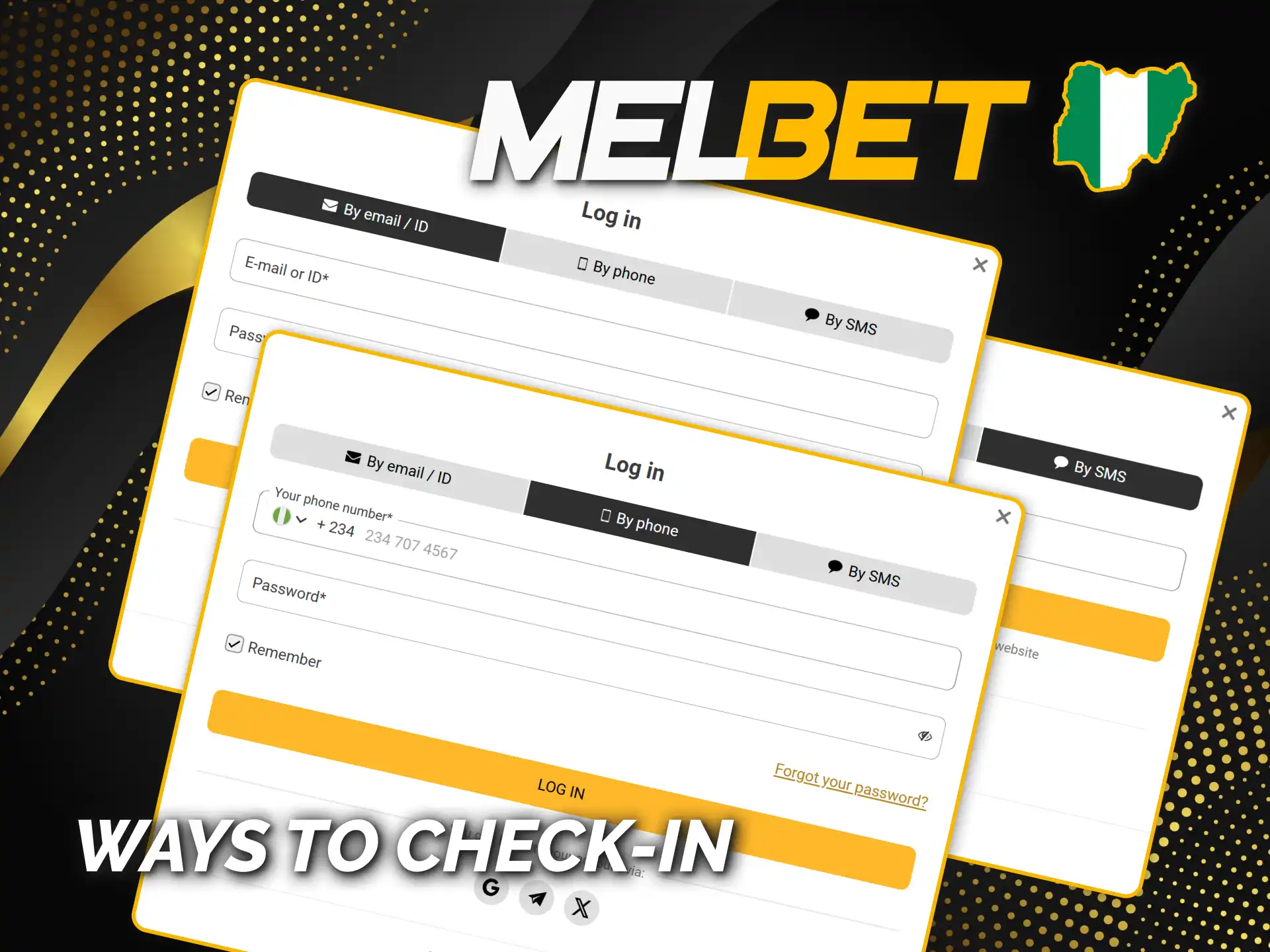 Start simple and secure login process at Melbet Nigeria official.