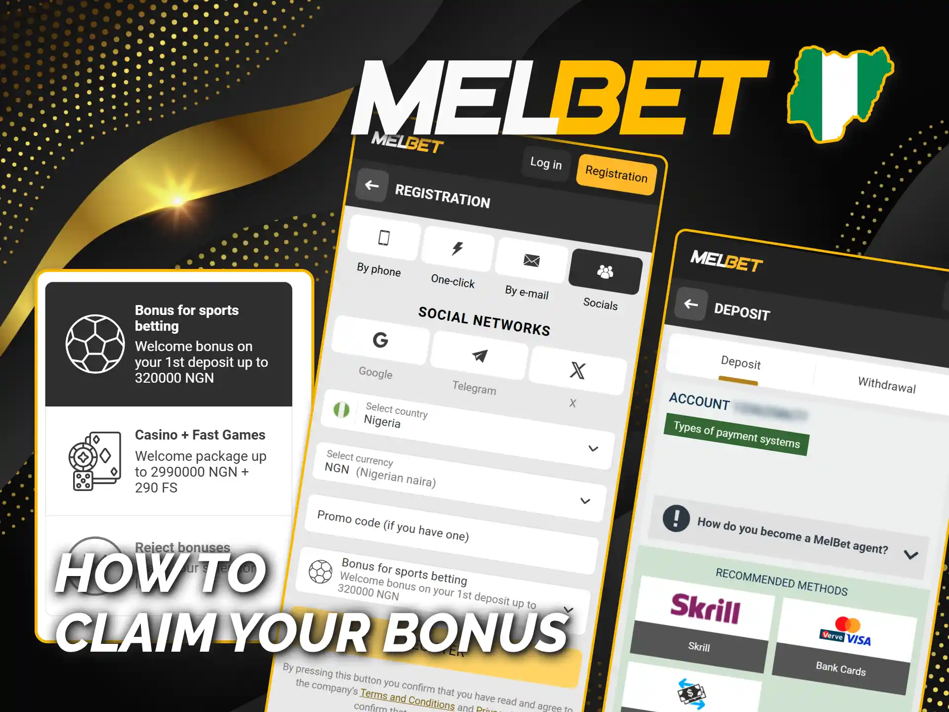 Register and deposit on Melbet official website to get bonus.