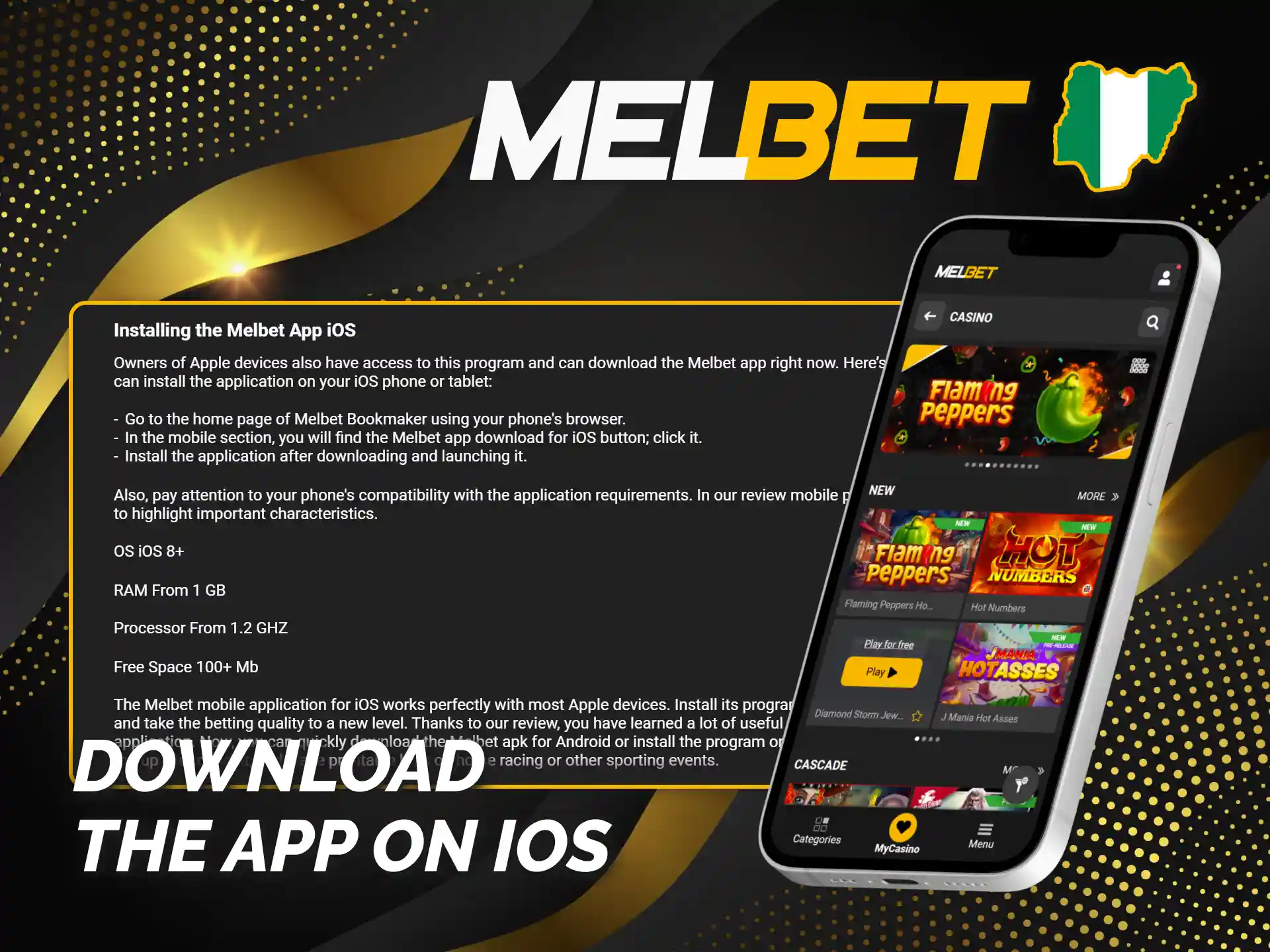 Enjoy the Melbet app on your iPhone or iPad.