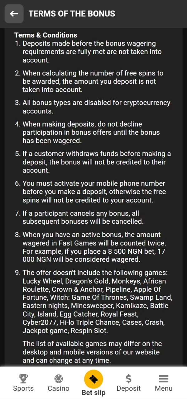 Enjoy casino games and meet wagering requirements at Melbet Nigeria.