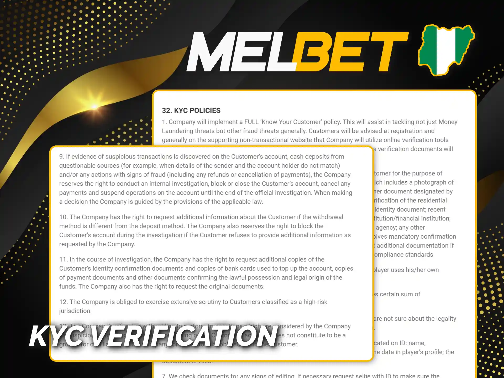 Verify your Melbet account to ensure secure payments in Nigeria.