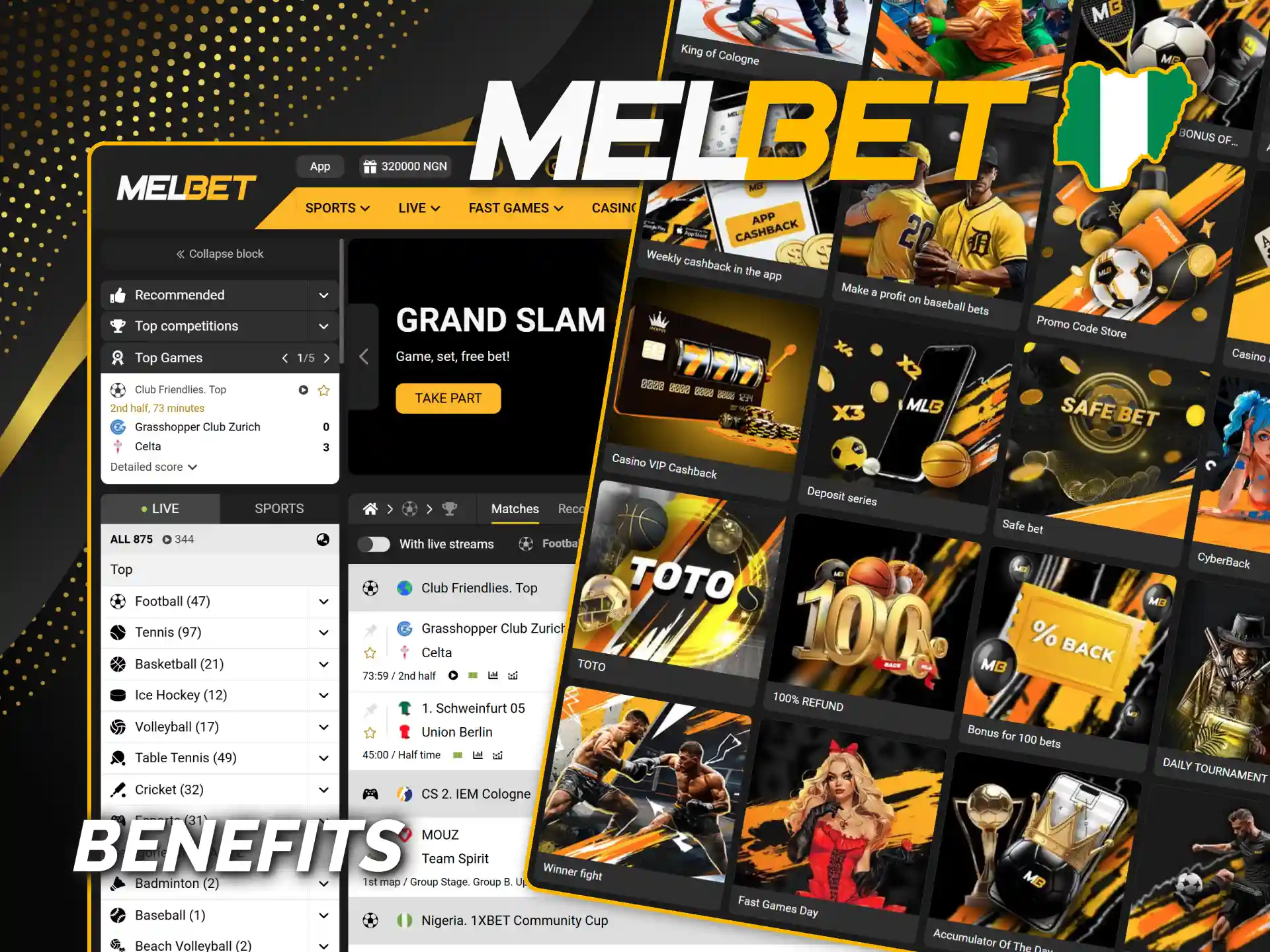 Enjoy benefits of secure and fair betting with Melbet Nigeria.
