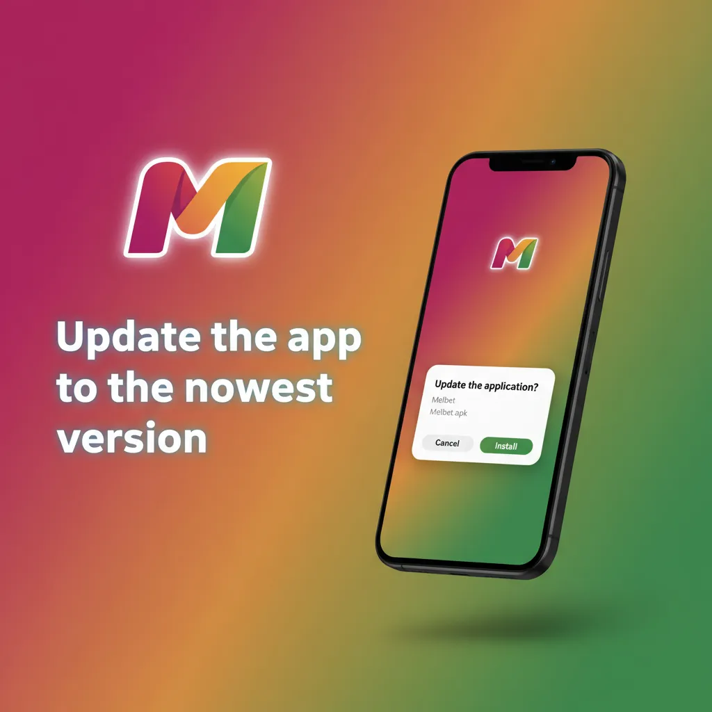 App screen with update prompt banner and Update button to download and install the latest version for stability and security
