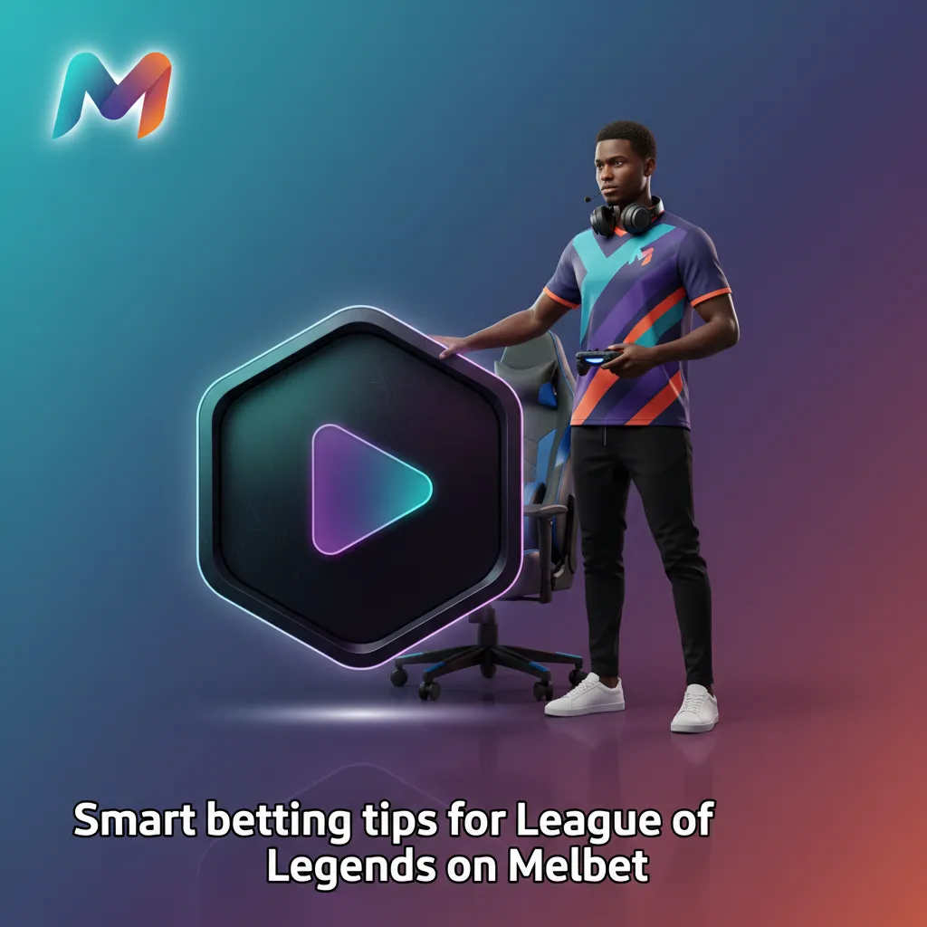 Infographic of smart LoL betting tips on Melbet: bankroll, meta, drafts, roster moves, live odds, BO3/5, avoid tilt
