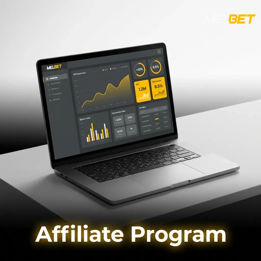 Affiliate program dashboard showing revenue share tracking, referral links, and marketing materials for casino partners