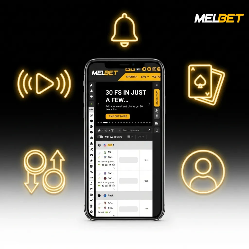 Mobile betting interface showing live odds, casino games, payment options, and user account features for Indian players