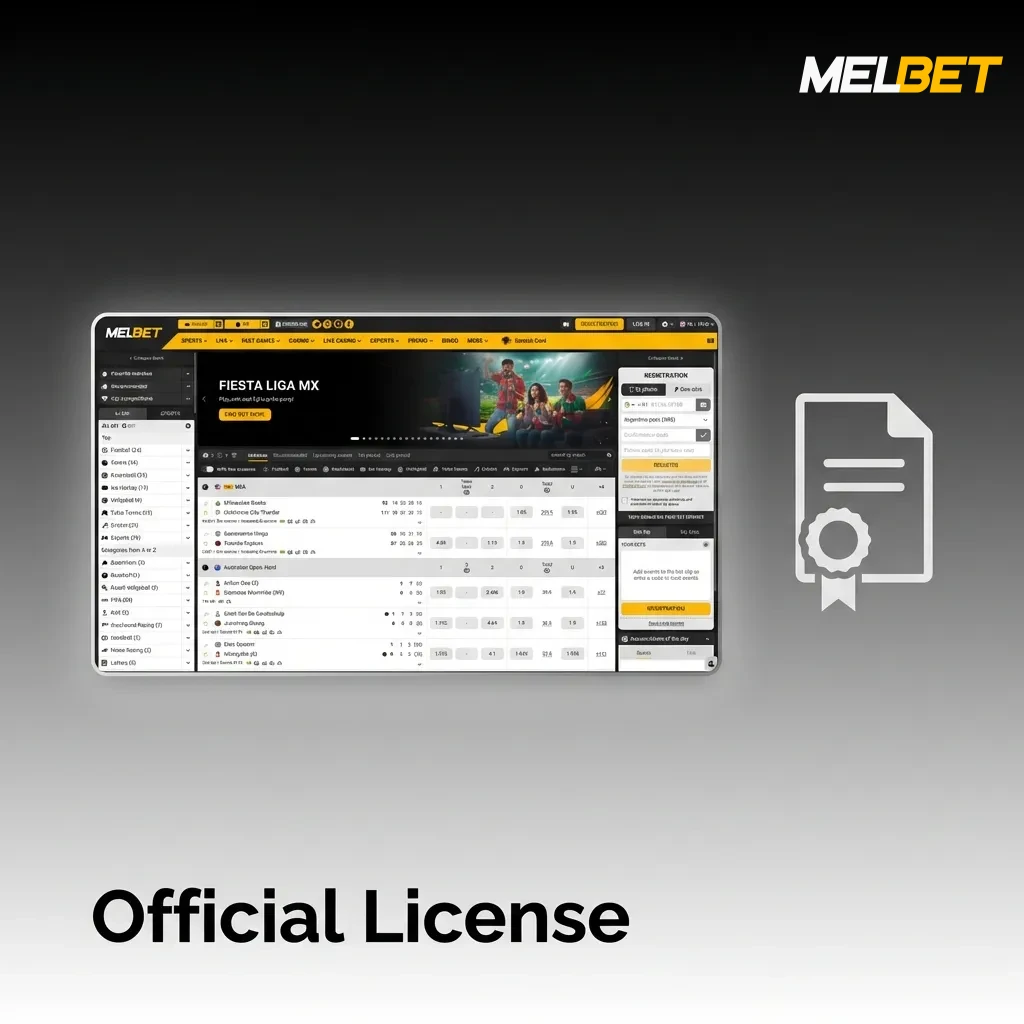 Melbet official Curacao eGaming license certificate 8048/JAZ2012-009 for legal online betting and casino operations