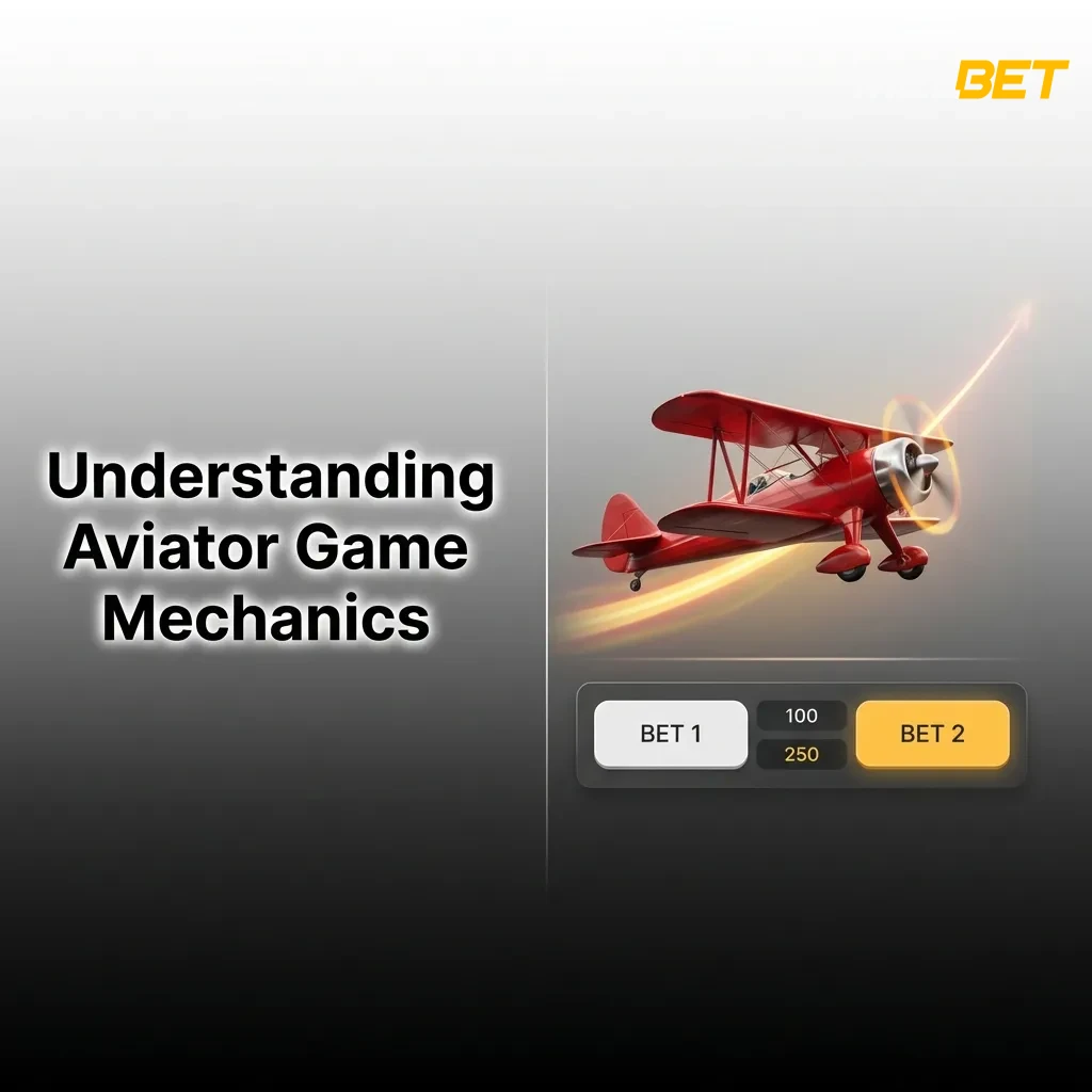 Diagram showing Aviator crash game mechanics with rising multiplier plane and cash-out button interface elements