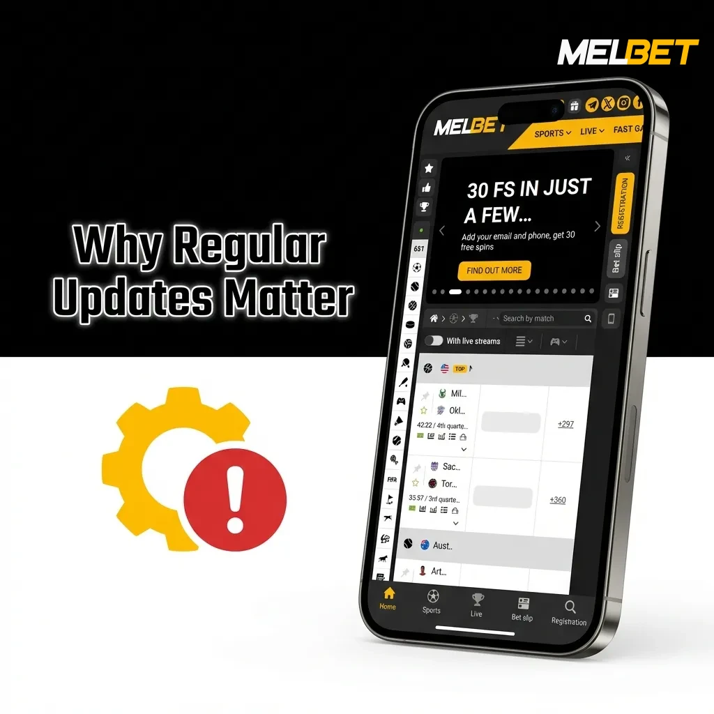 Software updates showing security patches, bug fixes, and new features for improved betting app performance