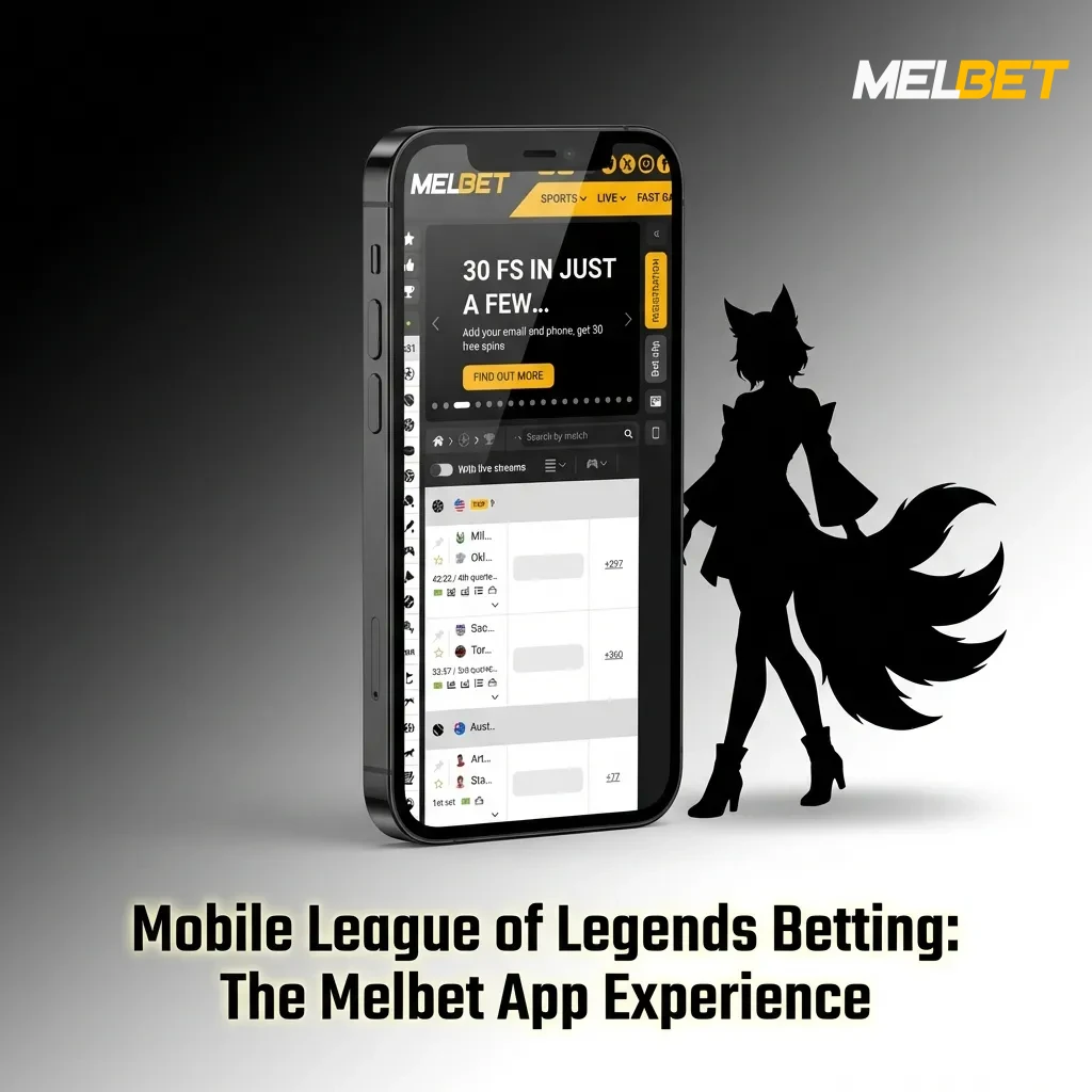 Smartphone displaying Melbet app with League of Legends betting options and live esports matches on screen